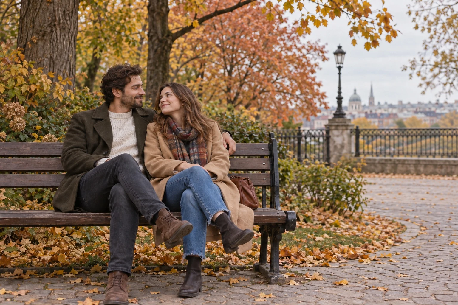 Park portrait with a background passerby removed after the example edit
